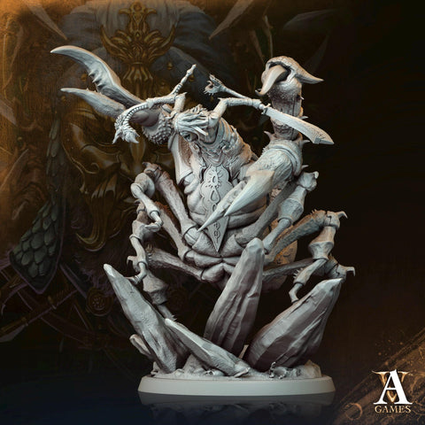 Female Tlincallis, Manscorpions, Scorpion folk | 28mm.32mm,54mm,75mm Scale | D&D 5e Miniature | Dungeons and Dragons | Archvillain Games