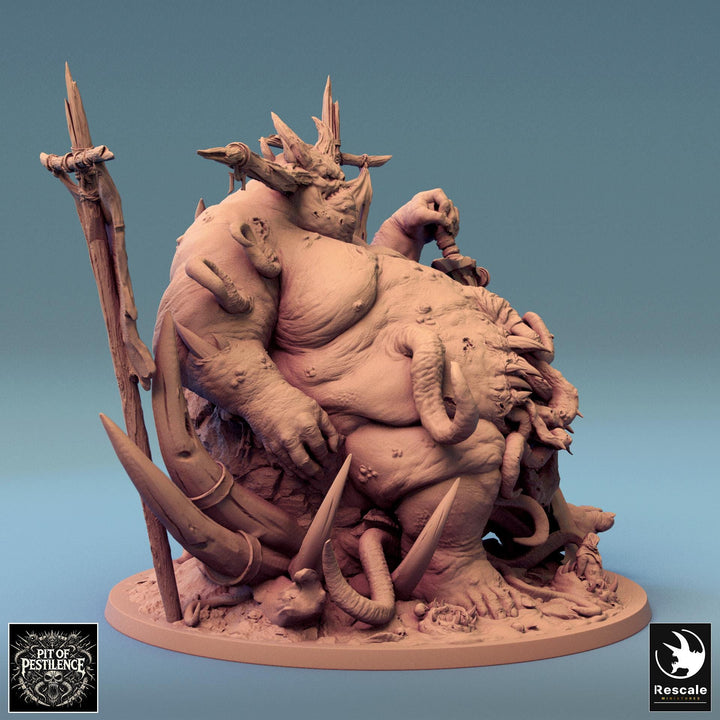 Flesh Golem Abomination Pestilence Demon (4 sizes) | 110mm Tall Proxy size | Large, Huge, Gargantuan D&amp;D scale | Daemon Mini | Wargames |