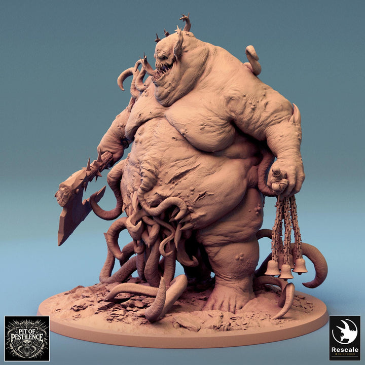 Flesh Golem Abomination Pestilence Demon (4 sizes) | 110mm Tall Proxy size | Large, Huge, Gargantuan D&amp;D scale | Daemon Mini | Wargames |