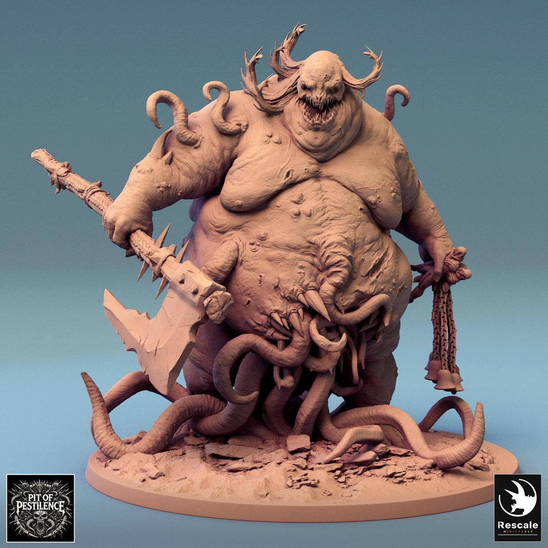 Flesh Golem Abomination Pestilence Demon (4 sizes) | 110mm Tall Proxy size | Large, Huge, Gargantuan D&D scale | Daemon Mini | Wargames |