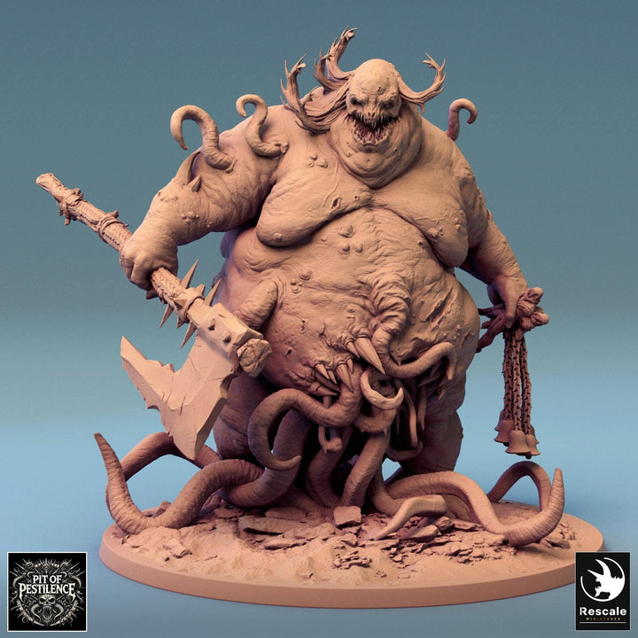 Flesh Golem Abomination Pestilence Demon (4 sizes) | 110mm Tall Proxy size | Large, Huge, Gargantuan D&amp;D scale | Daemon Mini | Wargames |