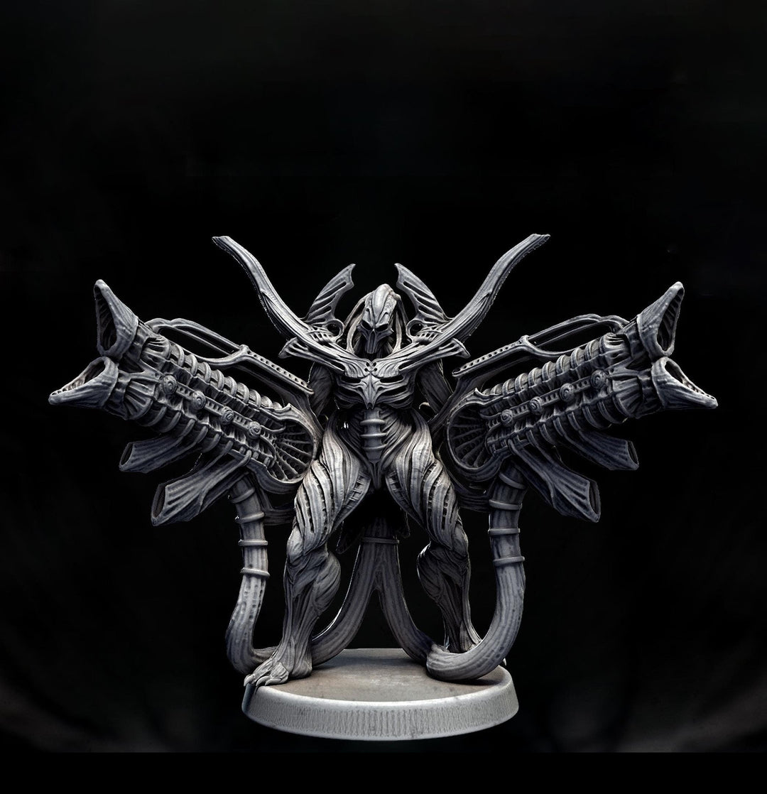Sci-Fi Miniature Robot Infantry, H.R Giger Style | Base Diameter Sizes: 25mm,32mm, 50mm, 65mm,80mm | Resin Mini | Mini Monster Mayhem