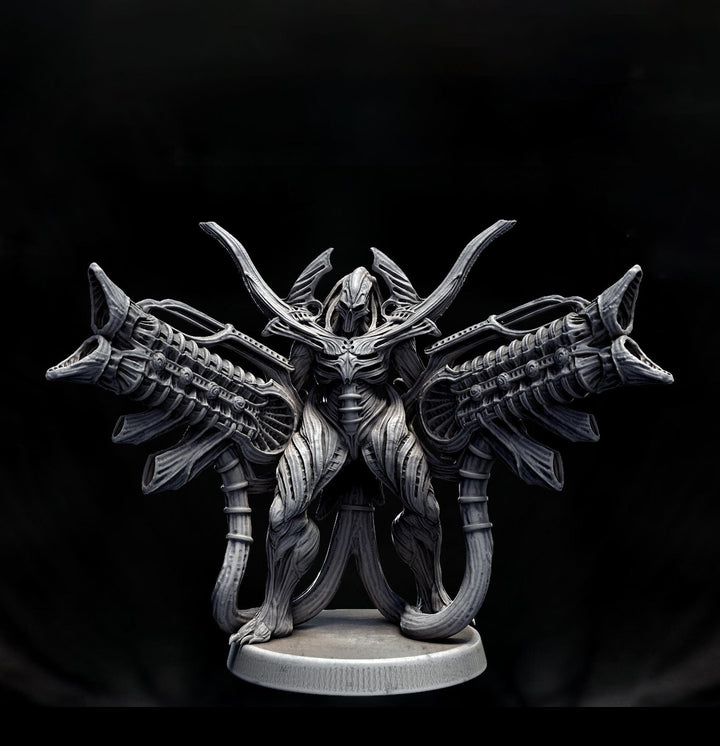 Sci-Fi Miniature Robot Infantry, H.R Giger Style | Base Diameter Sizes: 25mm,32mm, 50mm, 65mm,80mm | Resin Mini | Mini Monster Mayhem