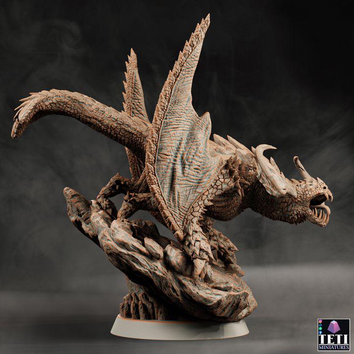 Wyvern (4 sizes) D&amp;D Miniature | Young, Adult, Huge, Gargantuan (183mm High) | Resin Statue| Figurine | Dungeons and Dragons 5e