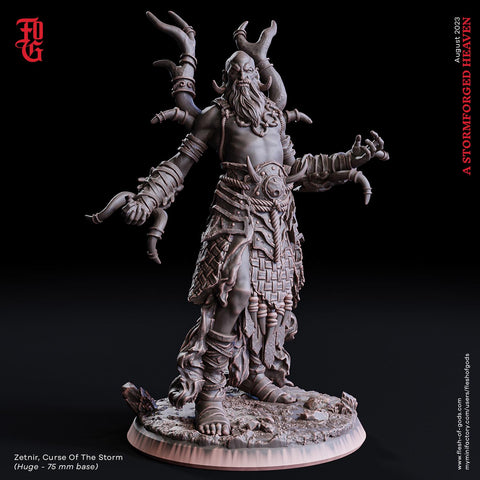 Storm Giant | Unpainted Resin Miniature 115mm Tall -75mm Base (D&D Huge size) | Storm King's Thunder | Dungeons and Dragons 5e |