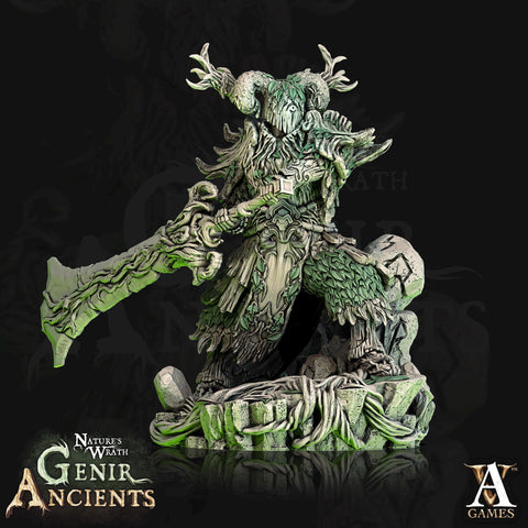 Ancient Verdant Lord (5 sizes) Unpainted Miniature | 28mm,32mm, 54mm,75mm,100 Scales | Dungeons & Dragons |Pathfinder | Archvillain games