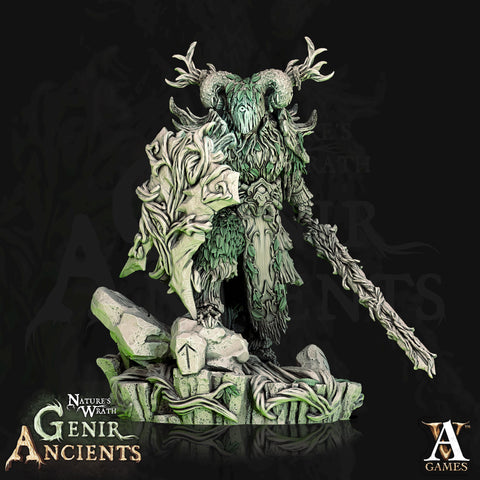 Ancient Verdant Lord (5 sizes) Unpainted Miniature | 28mm,32mm, 54mm,75mm,100 Scales | Dungeons & Dragons |Pathfinder | Archvillain games