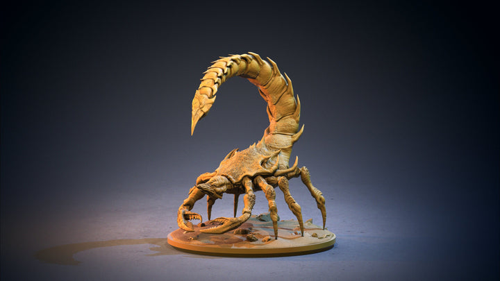Giant Scorpion 100mm long. Available: 28mm and 32mm Scale | Heroic Scale | - Minis - D&amp;D 5e Desert of Desolation adventure | Clay Cyanide|
