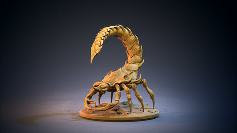 Giant Scorpion 100mm long. Available: 28mm and 32mm Scale | Heroic Scale | - Minis - D&D 5e Desert of Desolation adventure | Clay Cyanide|