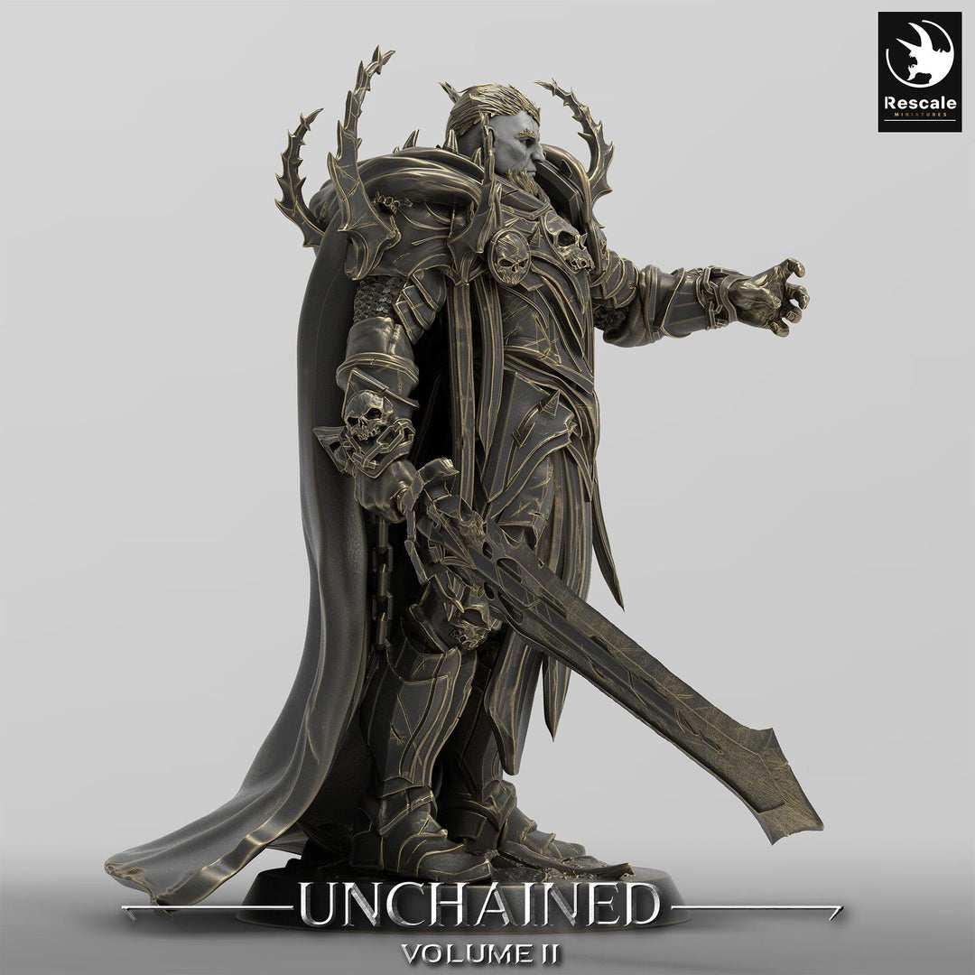 Oathbreaker Paladin, Fighter Battlemaster Great Sword PC / NPC, DnD 5e Unpainted Mini| 28mm, 32mm,54mm,75mm,100mm Scales |Dungeons &amp; Dragons