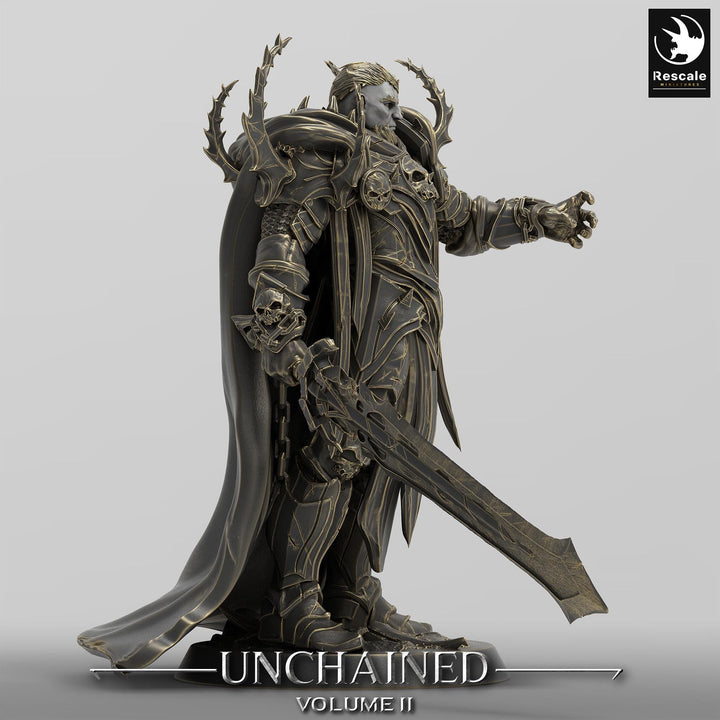 Oathbreaker Paladin, Fighter Battlemaster Great Sword PC / NPC, DnD 5e Unpainted Mini| 28mm, 32mm,54mm,75mm,100mm Scales |Dungeons &amp; Dragons