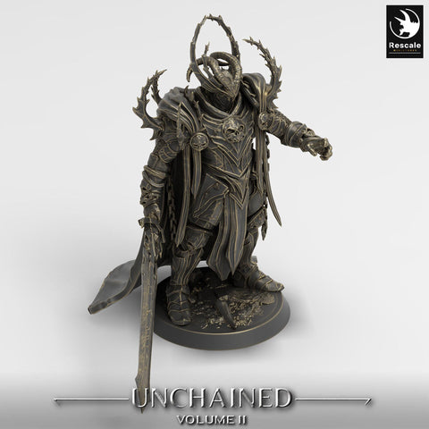 Oathbreaker Paladin, Fighter Battlemaster Great Sword PC / NPC, DnD 5e Unpainted Mini| 28mm, 32mm,54mm,75mm,100mm Scales |Dungeons & Dragons
