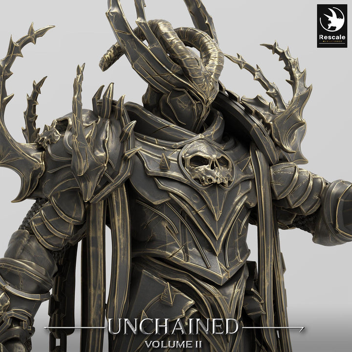 Oathbreaker Paladin, Fighter Battlemaster Great Sword PC / NPC, DnD 5e Unpainted Mini| 28mm, 32mm,54mm,75mm,100mm Scales |Dungeons &amp; Dragons