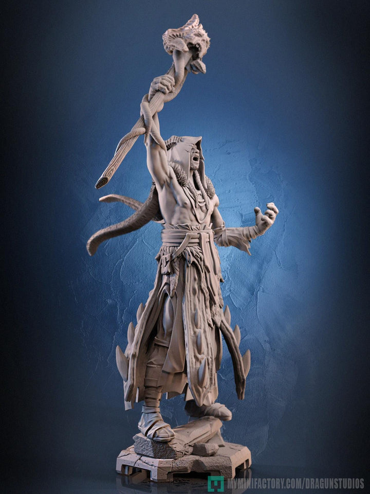 Human Druid, Sorcerer PC / NPC D&amp;D 5e Unpainted Miniature| 28mm,32mm,54mm,75mm,100mm Scales | Pathfinder Figure | RPG | Figurine unpainted |