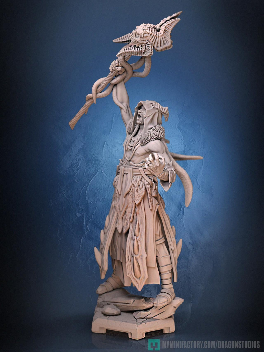 Human Druid, Sorcerer PC / NPC D&amp;D 5e Unpainted Miniature| 28mm,32mm,54mm,75mm,100mm Scales | Pathfinder Figure | RPG | Figurine unpainted |