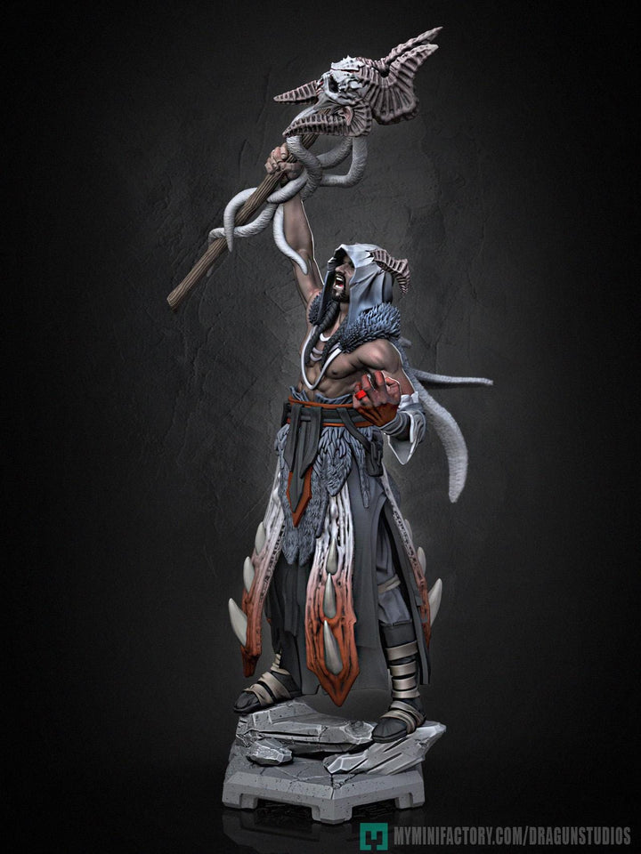 Human Druid, Sorcerer PC / NPC D&amp;D 5e Unpainted Miniature| 28mm,32mm,54mm,75mm,100mm Scales | Pathfinder Figure | RPG | Figurine unpainted |