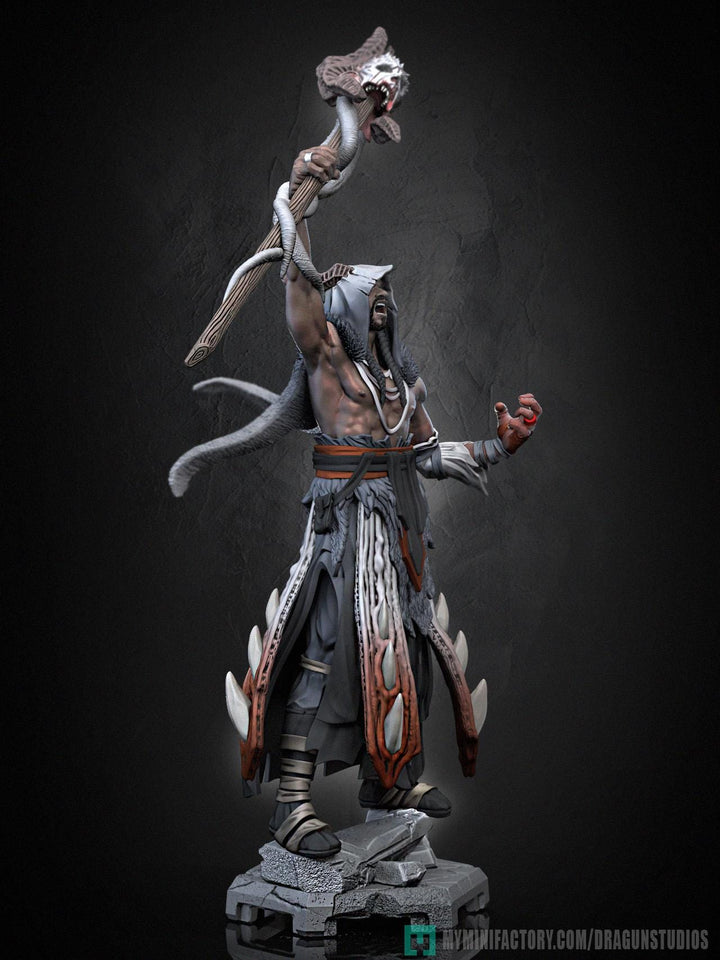 Human Druid, Sorcerer PC / NPC D&amp;D 5e Unpainted Miniature| 28mm,32mm,54mm,75mm,100mm Scales | Pathfinder Figure | RPG | Figurine unpainted |