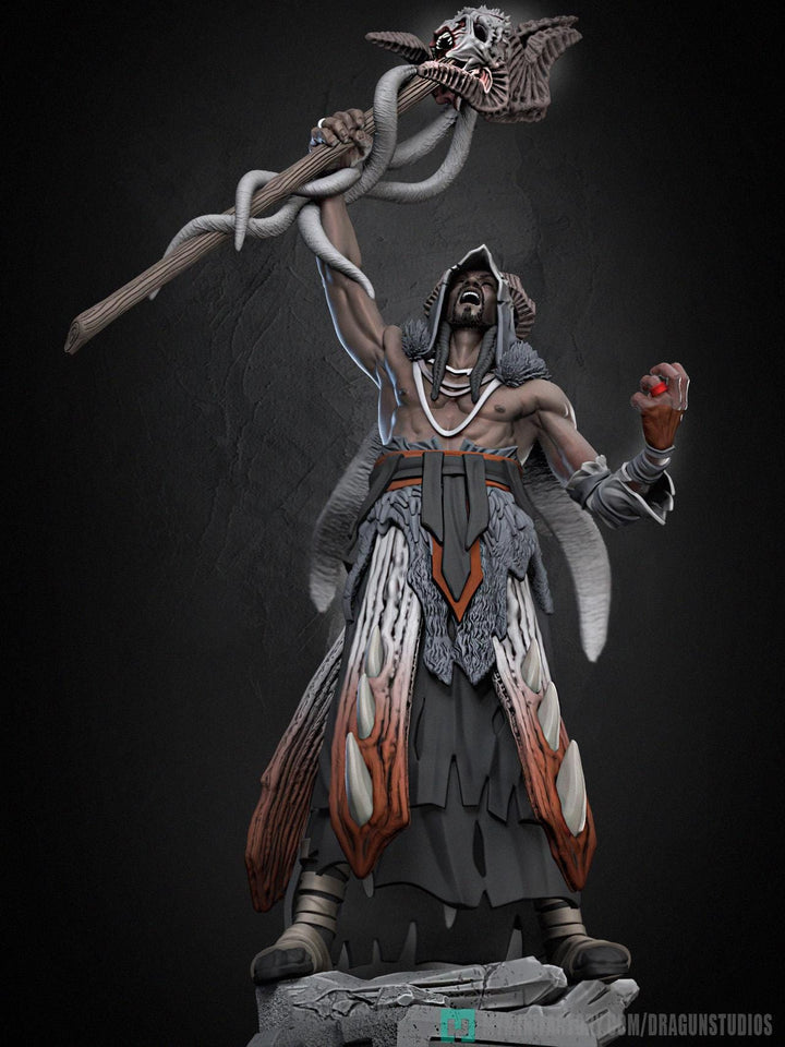 Human Druid, Sorcerer PC / NPC D&amp;D 5e Unpainted Miniature| 28mm,32mm,54mm,75mm,100mm Scales | Pathfinder Figure | RPG | Figurine unpainted |