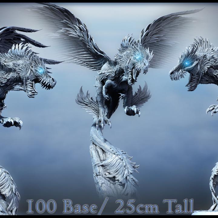 Flying T-Rex Dinosaur D&amp;D 5e miniature | 250mm High, 100mm Base | 28mm, 32mm Scales | Figurine Pathfinder | Dungeons and Dragons 5e