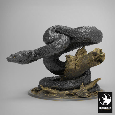 Giant Viper, Snake (4 sizes) D&D 5e Miniature | 28mm,32mm Scales (Large), Huge, Gargantuan |Resin Figure Dungeons and Dragons 5e Pathfinder