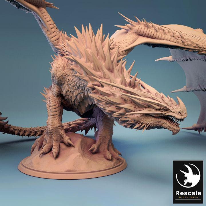 Chromatic Adult, Ancient Red Dragon (4 sizes) D&amp;D Miniature | 460mm Wing Span, 185mm Height |Resin Figure Dungeons and Dragons 5e Pathfinder