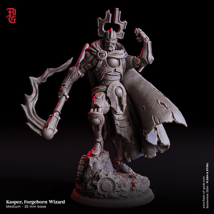 Warforged Wizard, Sorcerer, Warlock | 28mm,32mm,54mm,75mm,100mm Scale Resin Miniature |Dungeons and Dragons D&amp;D 5e Pathfinder |Flesh of Gods