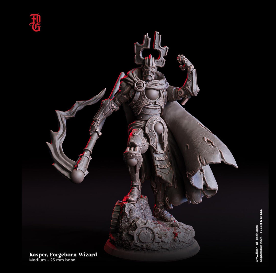 Warforged Wizard, Sorcerer, Warlock | 28mm,32mm,54mm,75mm,100mm Scale Resin Miniature |Dungeons and Dragons D&D 5e Pathfinder |Flesh of Gods