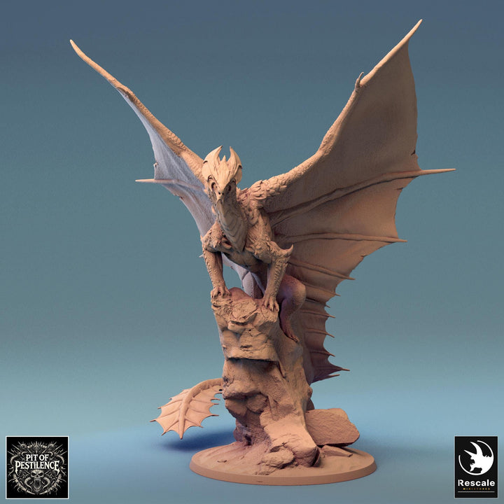 Metallic Ancient Brass Dragon- (4 sizes) D&amp;D Miniature | 190mm Wing Span,223mm Height | Resin Figurine |Dungeons and Dragons 5e Pathfinder