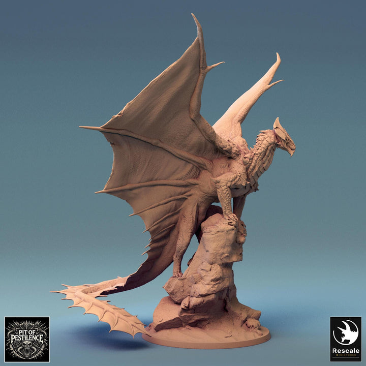 Metallic Ancient Brass Dragon- (4 sizes) D&amp;D Miniature | 190mm Wing Span,223mm Height | Resin Figurine |Dungeons and Dragons 5e Pathfinder