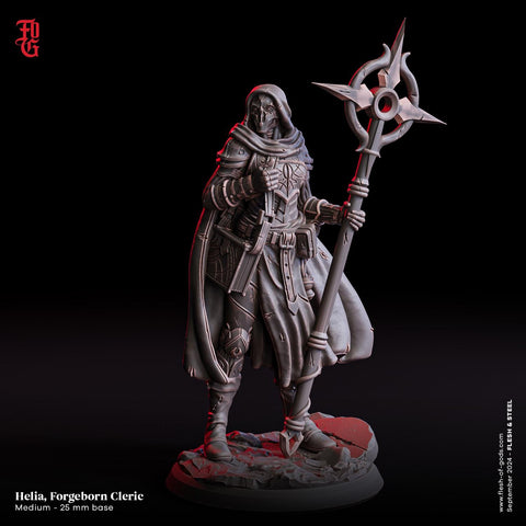 Warforged Cleric, Sorcerer | 28mm,32mm,54mm,75mm,100mm Scale Resin Miniature | Dungeons and Dragons D&D 5e Pathfinder | Flesh of Gods