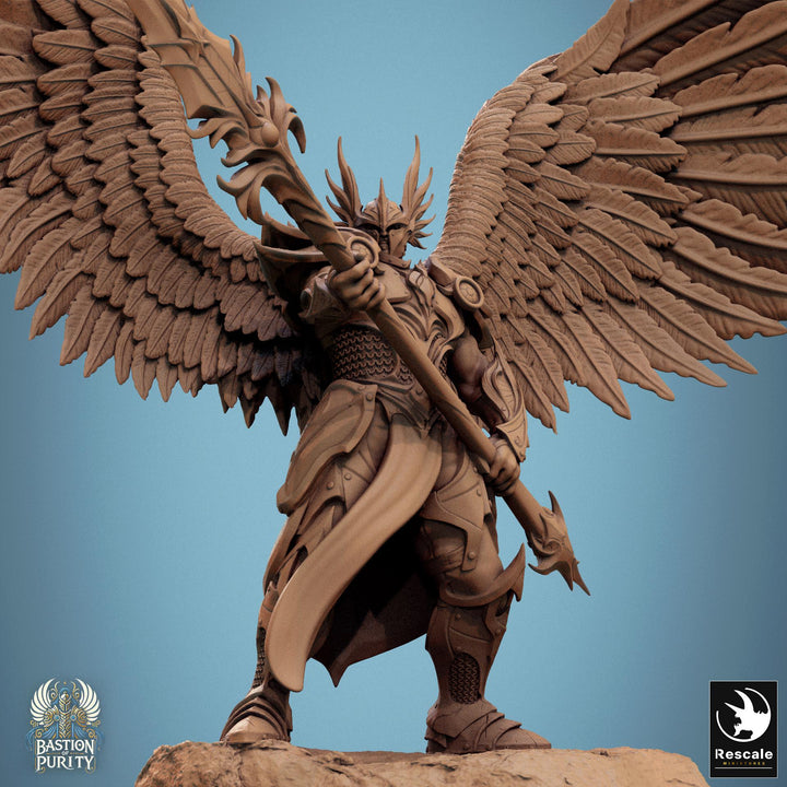 Winged Paladin, Male Celestial Angel, Solar, Deva (2 Poses), DnD 5e Unpainted Mini | 28mm, 32mm,54mm,75mm,100mm Scales |Dungeons &amp; Dragons