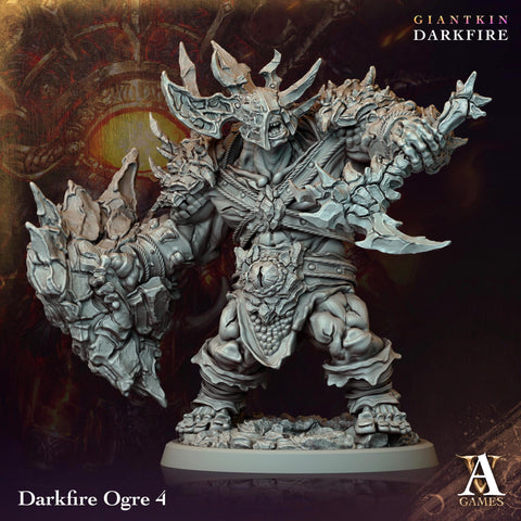 Raging Warrior Ogre, Resin Miniature | 28mm,32mm Scales (40mm, 50mm, 60mm, 75mm BASE Sizes) | D&D 5e Against Giants | Dungeons and Dragons