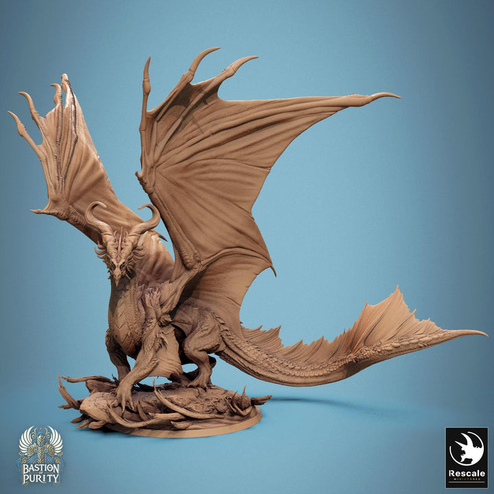 Legendary Dragon (4 sizes) D&amp;D Miniature | 290mm Wing Span, 217mm Height | Resin Figurine | Dungeons and Dragons 5e Pathfinder | Great gift