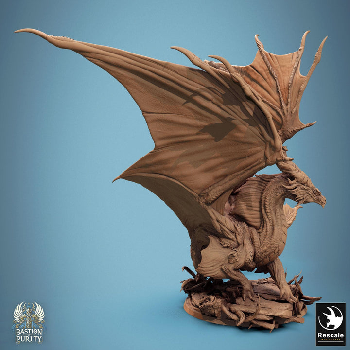 Legendary Dragon (4 sizes) D&amp;D Miniature | 290mm Wing Span, 217mm Height | Resin Figurine | Dungeons and Dragons 5e Pathfinder | Great gift