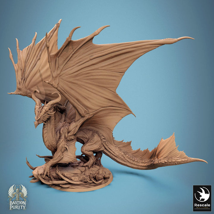 Legendary Dragon (4 sizes) D&amp;D Miniature | 290mm Wing Span, 217mm Height | Resin Figurine | Dungeons and Dragons 5e Pathfinder | Great gift
