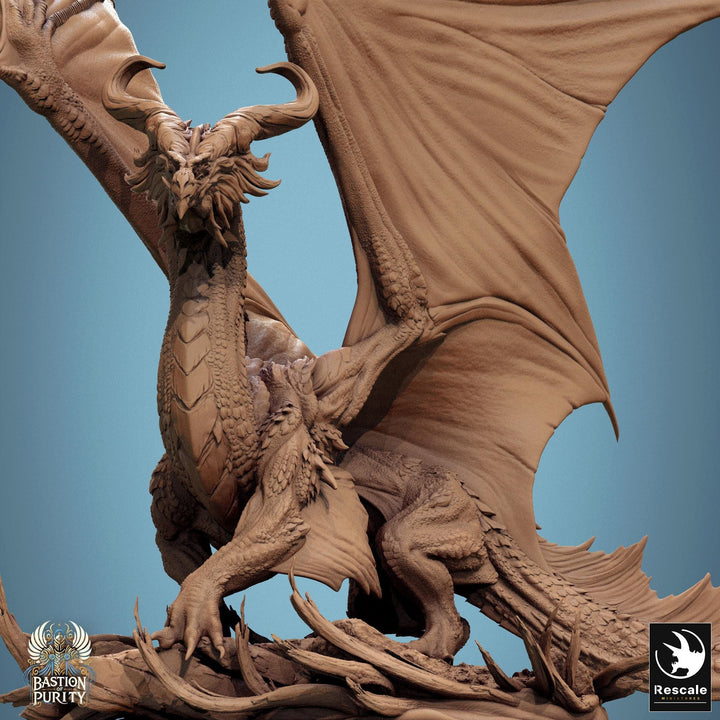 Legendary Dragon (4 sizes) D&amp;D Miniature | 290mm Wing Span, 217mm Height | Resin Figurine | Dungeons and Dragons 5e Pathfinder | Great gift