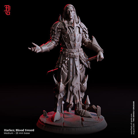 Human Paladin Fighter PC / NPC | 28mm, 32mm,54mm,75mm,100mm Scales | Player Character Mini D&D 5e Pathfinder Figurine |Flesh of Gods