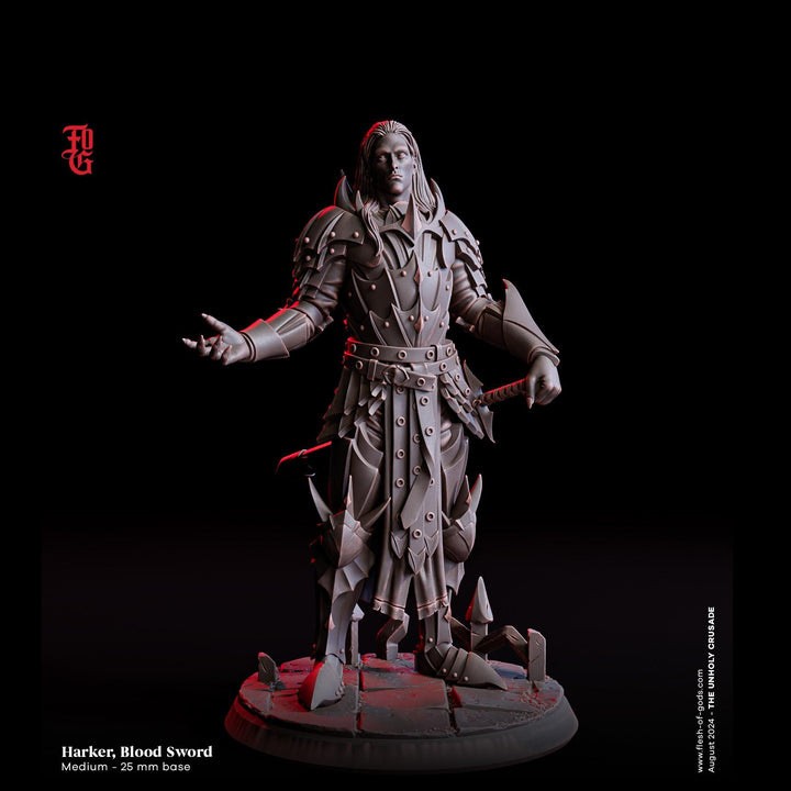 Human Paladin Fighter PC / NPC | 28mm, 32mm,54mm,75mm,100mm Scales | Player Character Mini D&amp;D 5e Pathfinder Figurine |Flesh of Gods