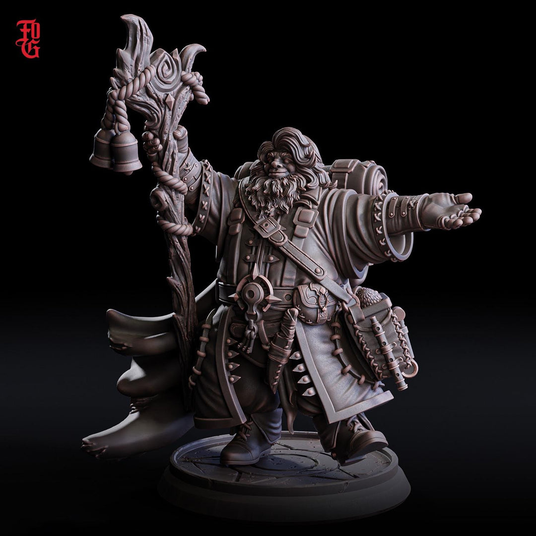 Dwarf, Gnome Wizard, Sorcerer, Warlock | Dnd 5e Resin Miniature | 28mm, 32mm,54mm,75mm,100mm Scales | Pathfinder figure | Flesh of Gods