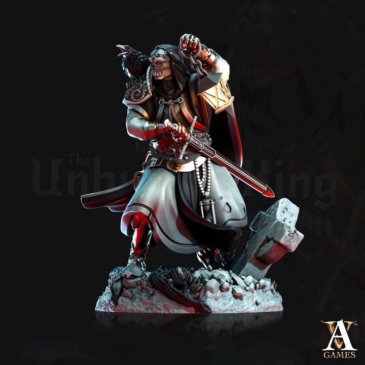Human Fighter, Eldritch Knight, Hexblade Warlock, Witch Hunter, Monster Slayer Ranger | 28mm,32mm,54mm,75mm,100mm Scale | Figure mini D&amp;D 5e