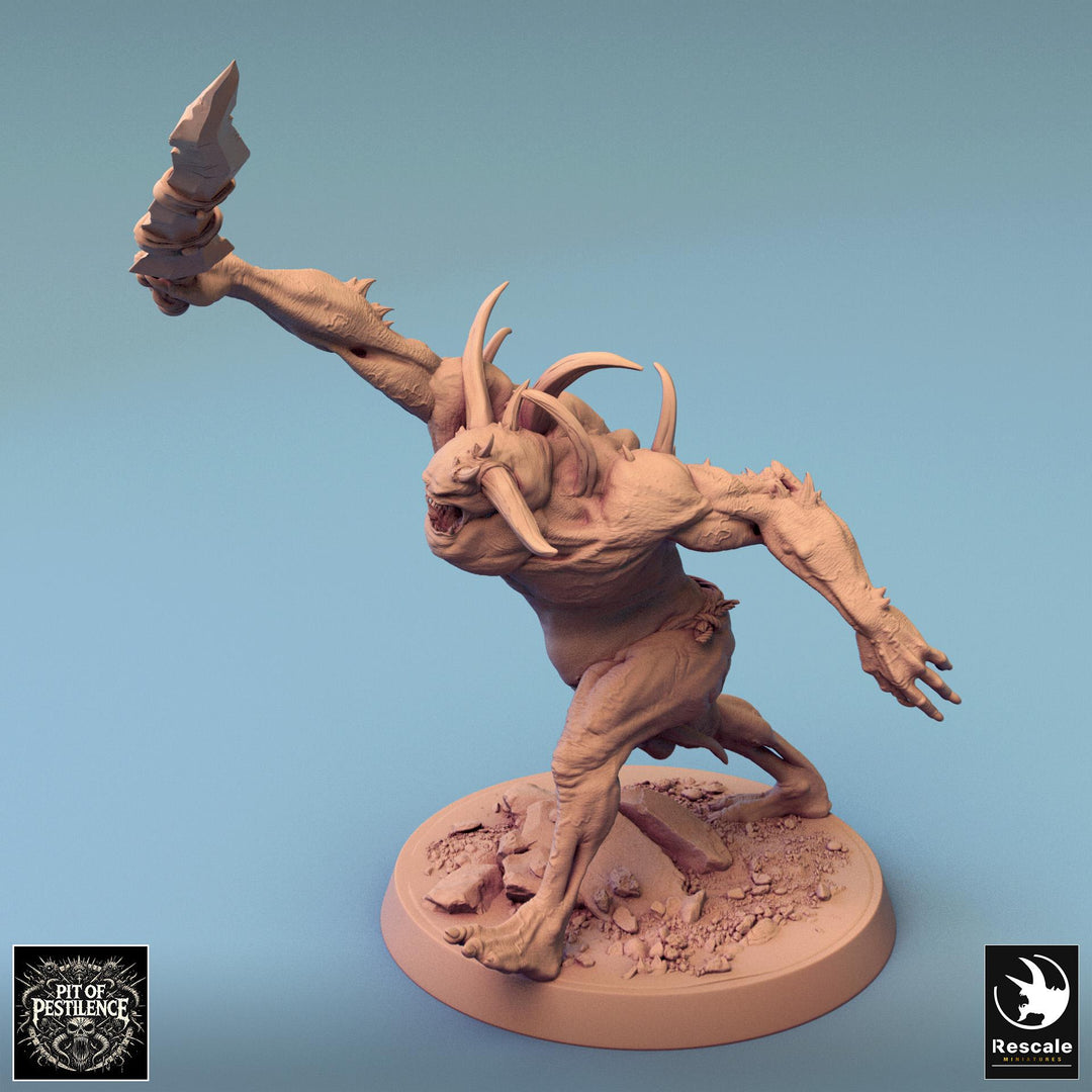 Putrid Fiend Demon, Flesh Golem Eldritch Horror, DnD Unpainted Miniature| 28mm, 32mm (proxy size),54mm,75mm,100mm Scales Dungeons &amp; Dragons
