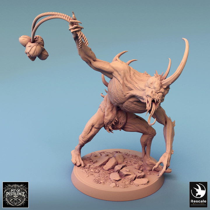 Putrid Fiend Demon, Flesh Golem Eldritch Horror, DnD Unpainted Miniature| 28mm, 32mm (proxy size),54mm,75mm,100mm Scales Dungeons &amp; Dragons