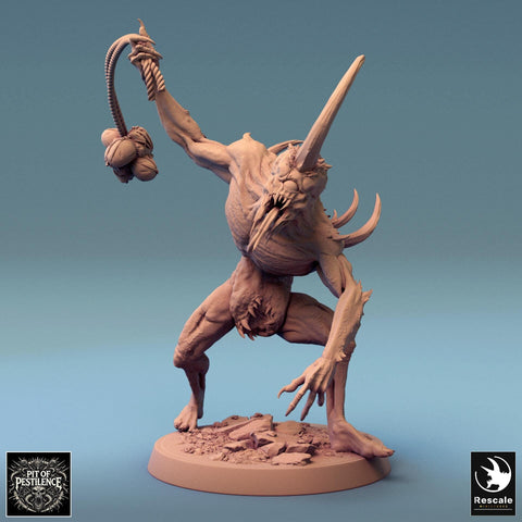 Putrid Fiend Demon, Flesh Golem Eldritch Horror, DnD Unpainted Miniature| 28mm, 32mm (proxy size),54mm,75mm,100mm Scales Dungeons & Dragons