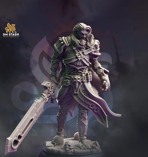 Vampire Knight Strahd in Armor | 28mm, 32mm,54mm, 75mm,100mm Scale | Undead Dungeons & Dragons 5e Miniatures | Pathfinder |Figurine DnD Mini