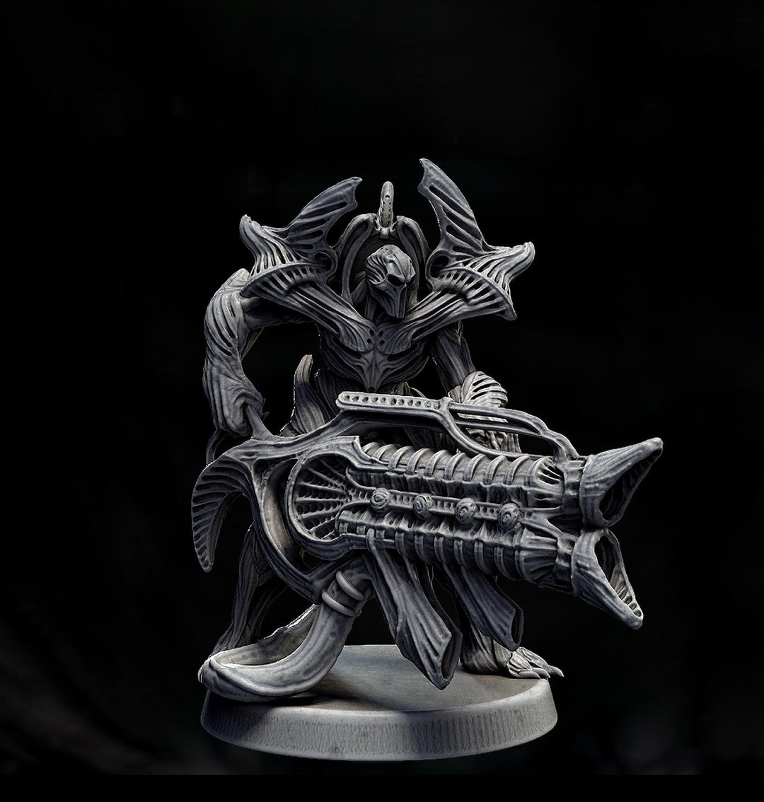 Sci-Fi Miniature Robot Infantry, H.R Giger Style | Base Diameter Sizes: 25mm,32mm, 50mm, 65mm,80mm | Resin Mini | Mini Monster Mayhem
