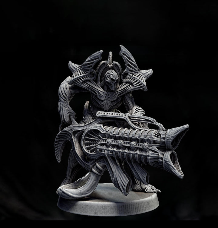 Sci-Fi Miniature Robot Infantry, H.R Giger Style | Base Diameter Sizes: 25mm,32mm, 50mm, 65mm,80mm | Resin Mini | Mini Monster Mayhem