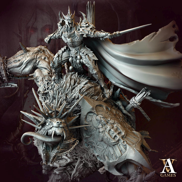 Vampire Lord on Gargantuan Vampiric Beast (3 size options) | 100mm base. 180mm tall to top of rider Head | Dungeons and Dragons |D&amp;D 5e Gift