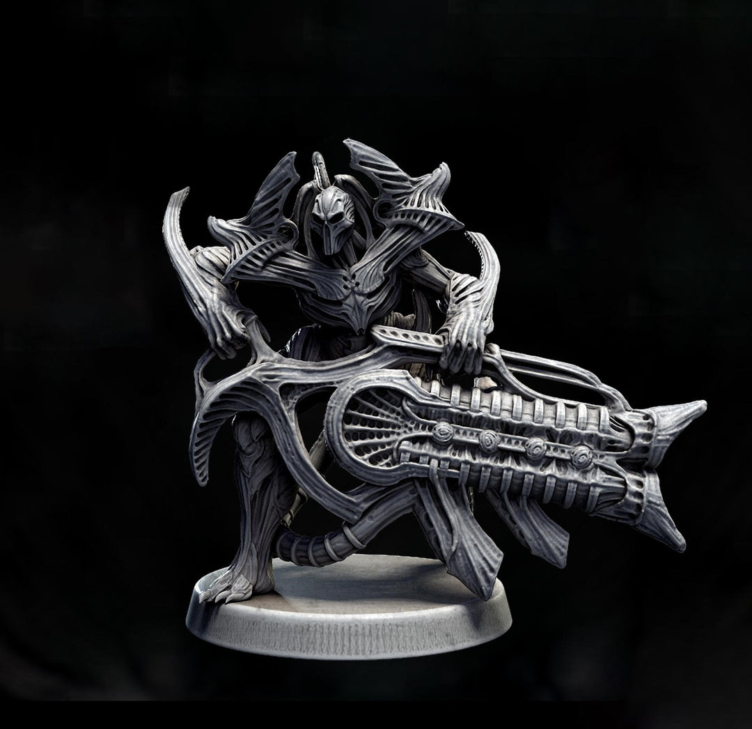 Sci-Fi Miniature Robot Infantry, H.R Giger Style | Base Diameter Sizes: 25mm,32mm, 50mm, 65mm,80mm | Resin Mini | Mini Monster Mayhem