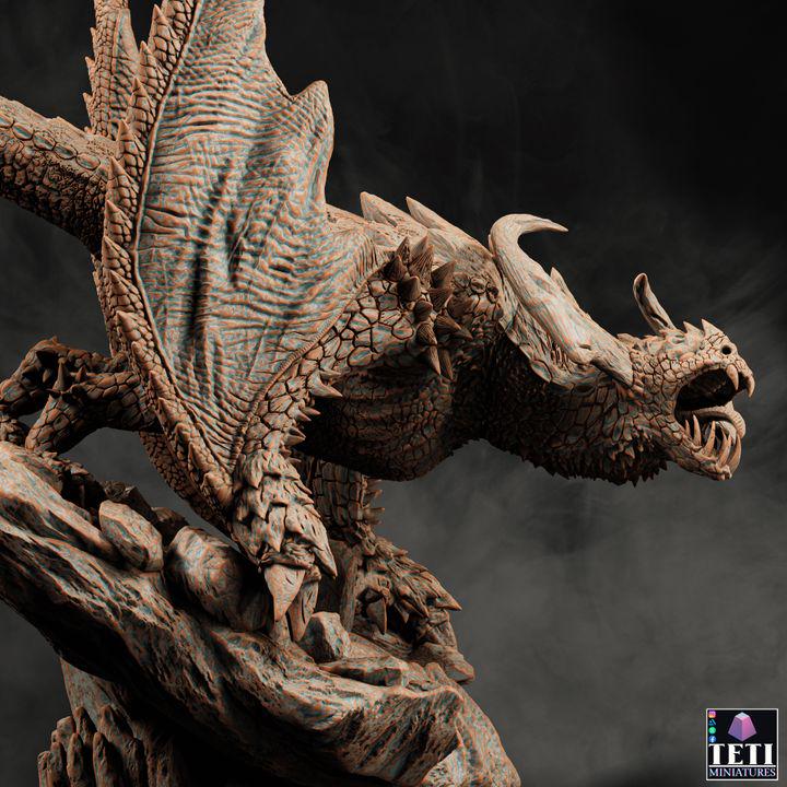 Wyvern (4 sizes) D&amp;D Miniature | Young, Adult, Huge, Gargantuan (183mm High) | Resin Statue| Figurine | Dungeons and Dragons 5e