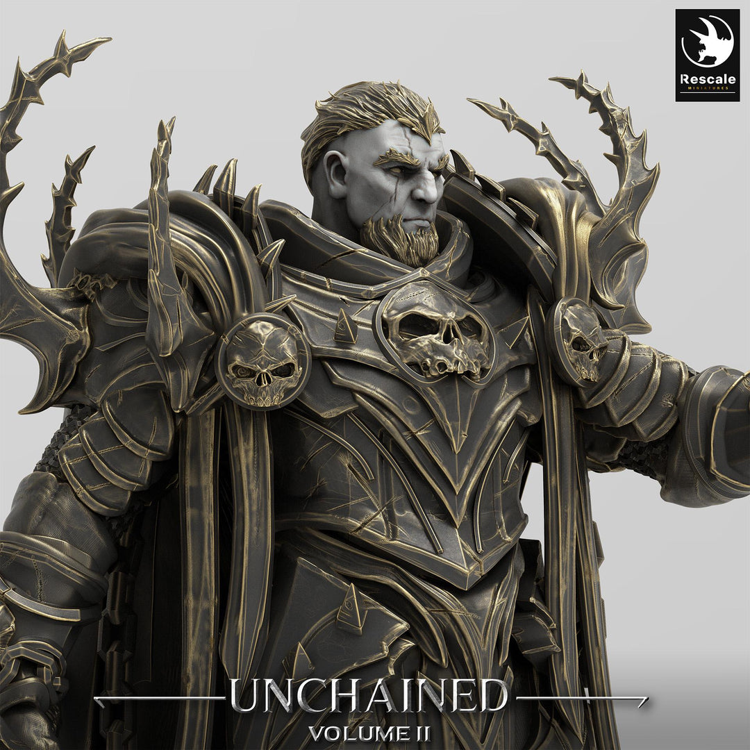 Oathbreaker Paladin, Fighter Battlemaster Great Sword PC / NPC, DnD 5e Unpainted Mini| 28mm, 32mm,54mm,75mm,100mm Scales |Dungeons &amp; Dragons